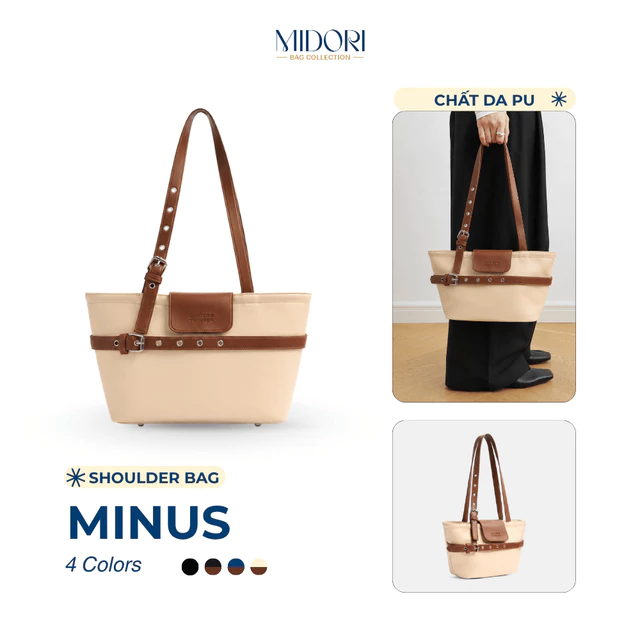 Túi Xách Da PU MINUS Chính Hãng Thiết Kế Đeo Vai Thời Trang  Nữ  Phù Hợp Đi Học Đi Làm | MIDORI BAG COLLECTION