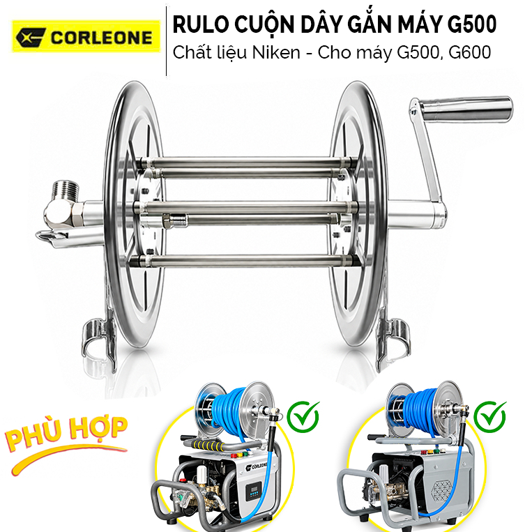 [Tặng dây cấp nước bên hông] Rulo thấp gắn G500 cuốn dây chất liệu niken không gỉ C0004-102-XS, cuộn