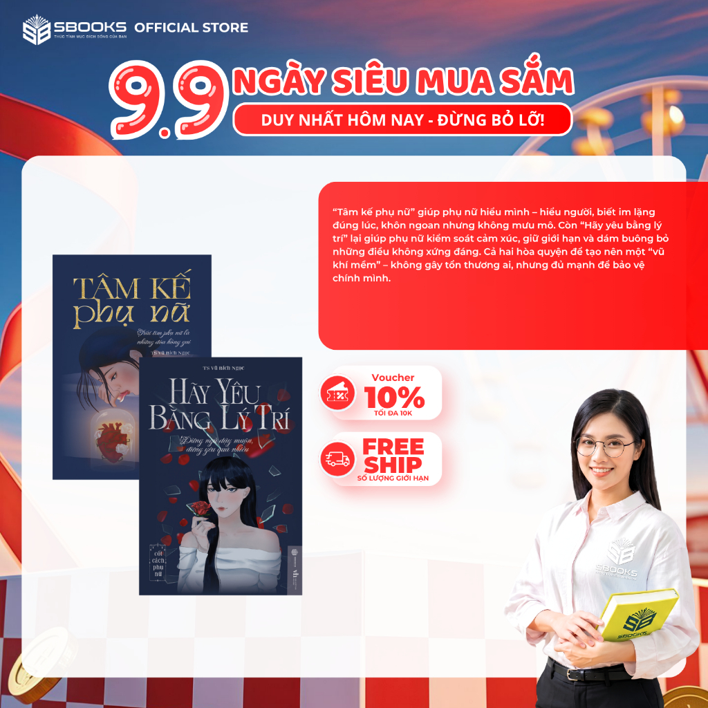 Combo 2 Cuốn Sách : Hãy Yêu Bằng Lý Trí + Tâm Kế Phụ Nữ - SBOOKS OFFICIAL