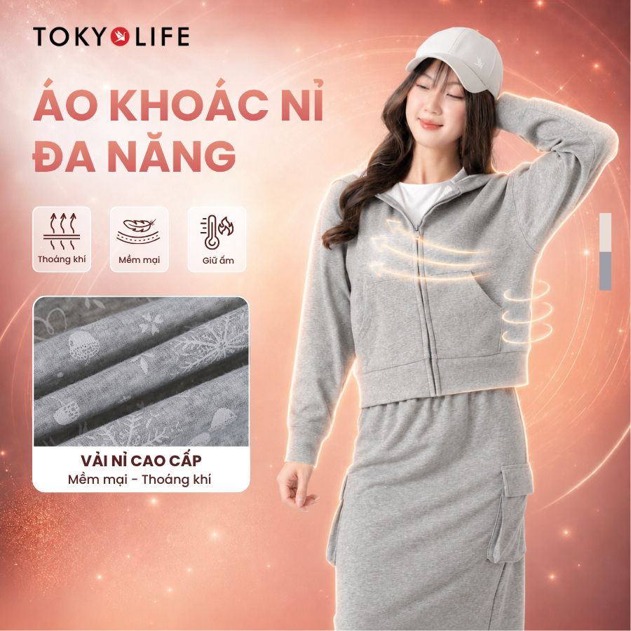 Áo khoác nữ TOKYOLIFE đa năng, phong cách trẻ trung 40002376