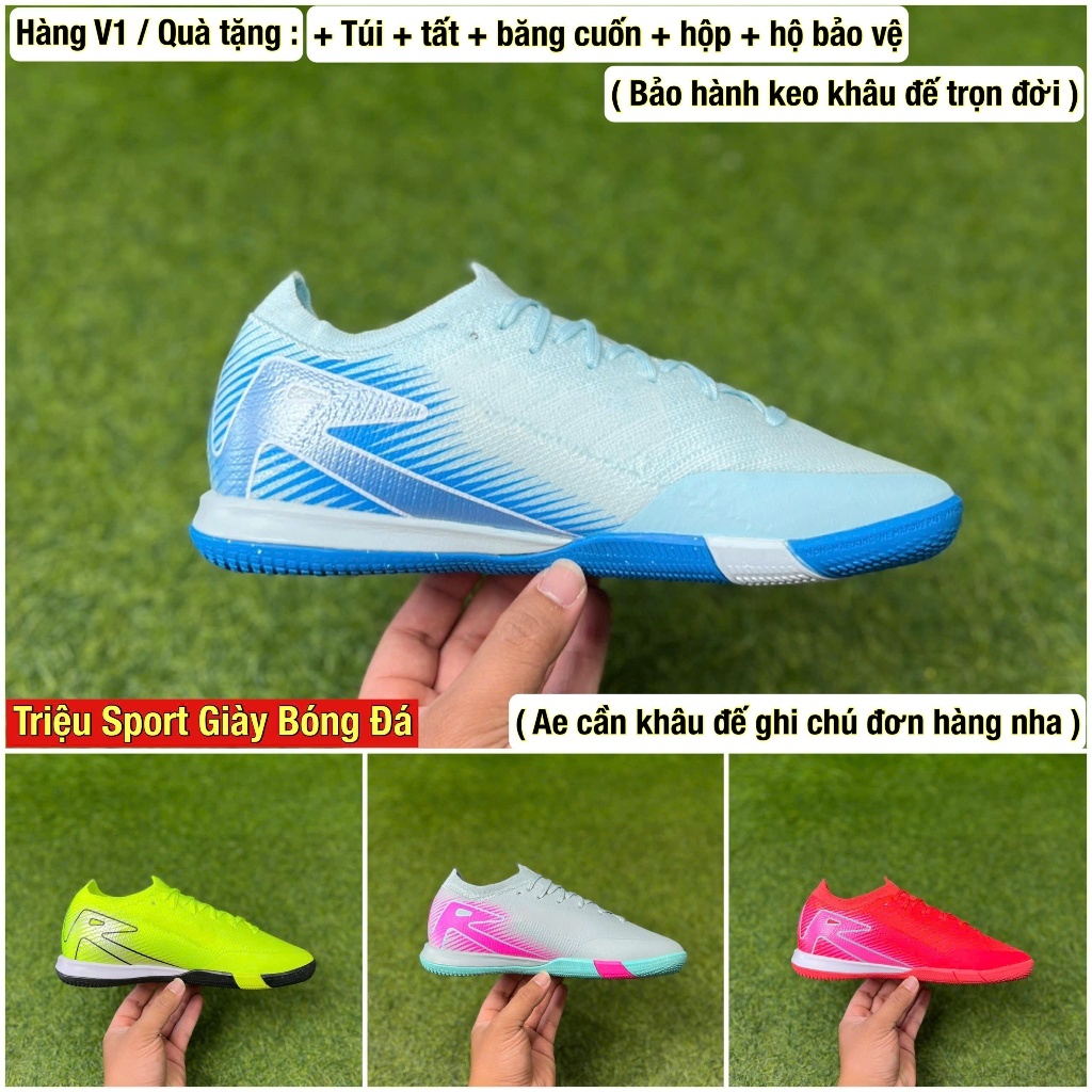 giày đá bóng sân futsal vapor 16 pro ic v1 * quà tặng như trên hinh )