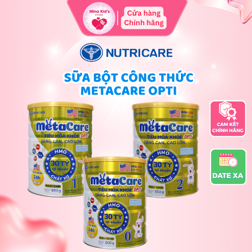 Sữa Bột Metacare Opti Vàng - Nutricare - Tiêu Hóa Khỏe -Tăng Cân -Cao Lớn