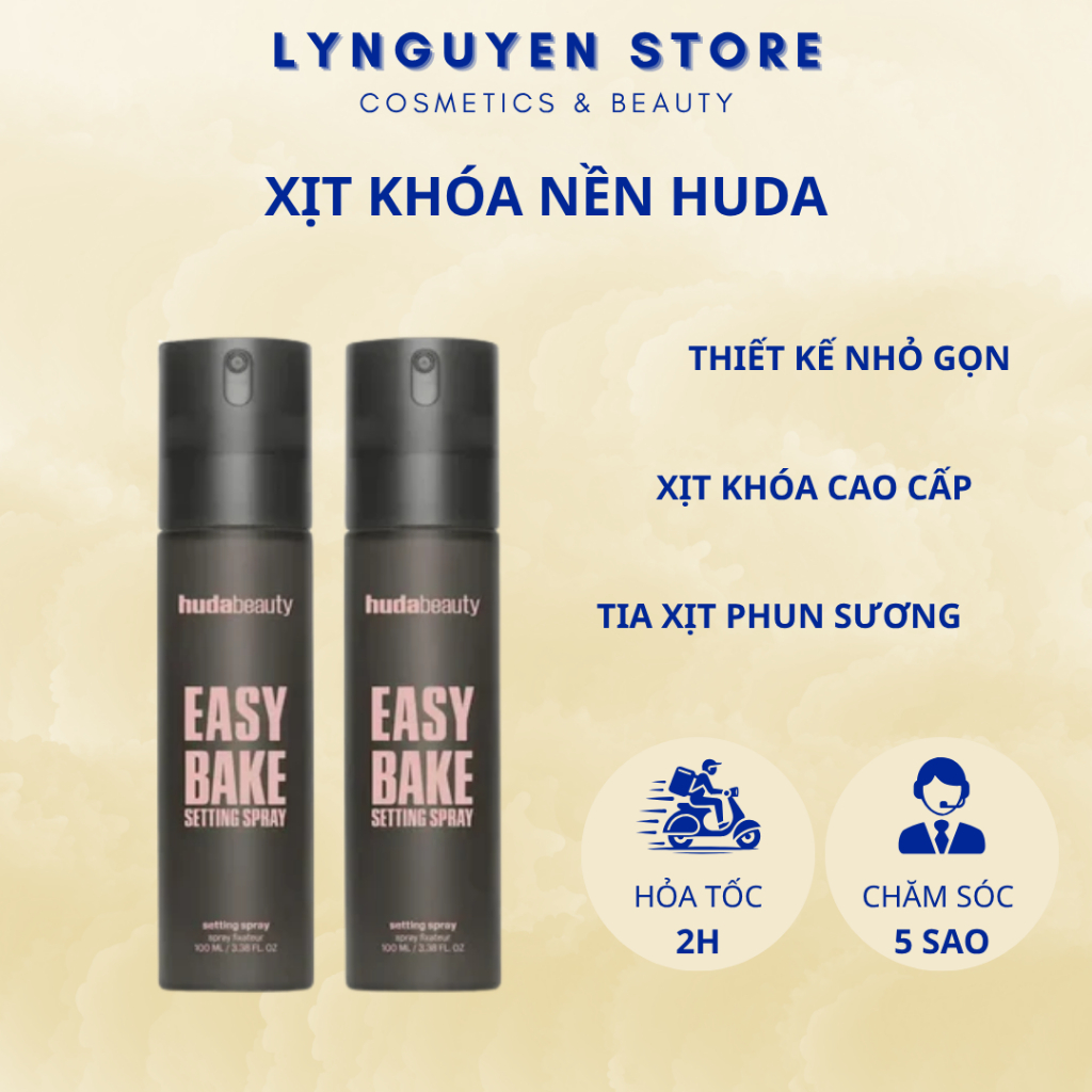 Xịt Khóa Nền Huda Beauty Easy Bake Setting Spray | Giữ lớp makeup bền đẹp, kiềm dầu - Ly Nguyen