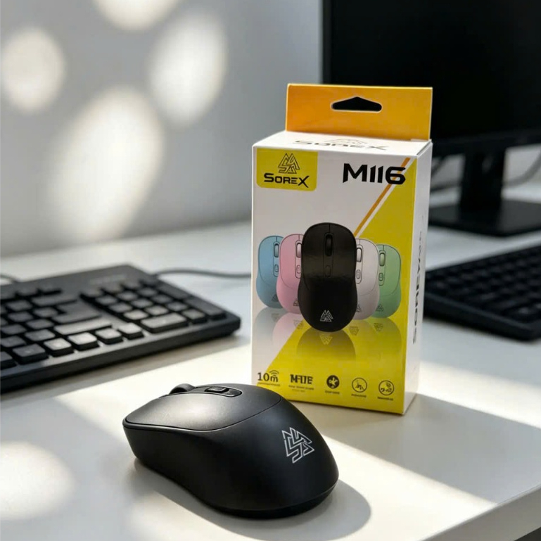 Chuột không dây SOREX M116 Usb Wiles+ Bluetoots