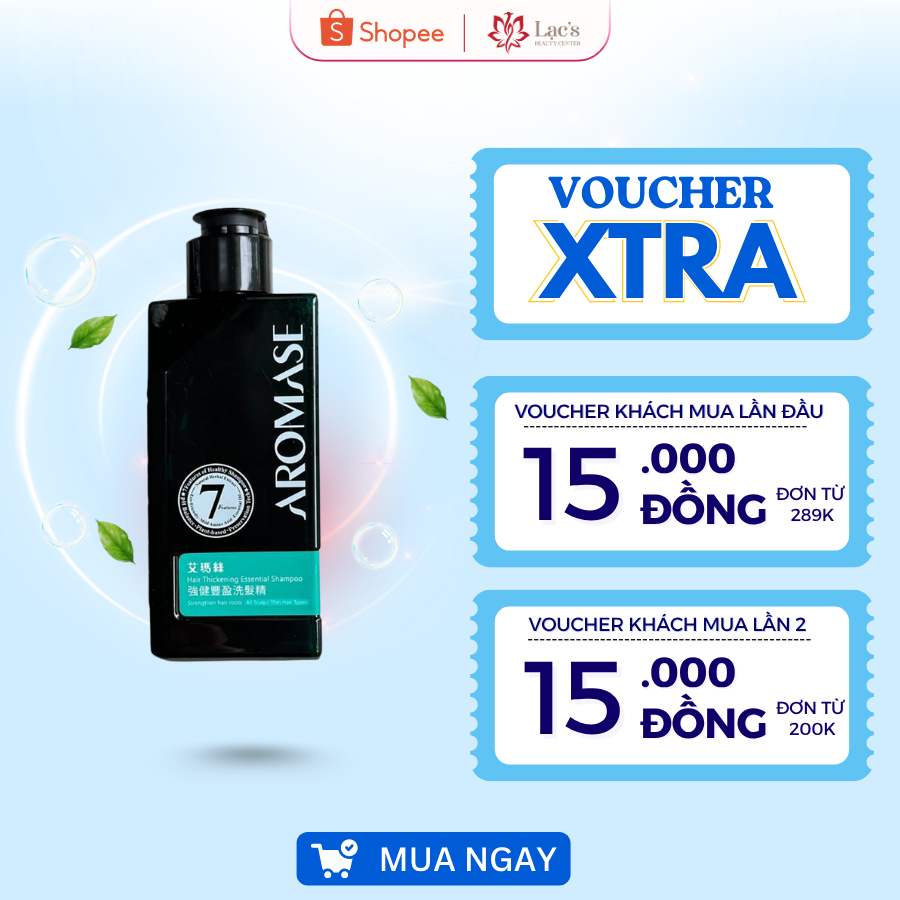 Dầu gội ngăn rụng và hỗ trợ mọc tóc Aromase Hair Thickening Shampoo 90mL