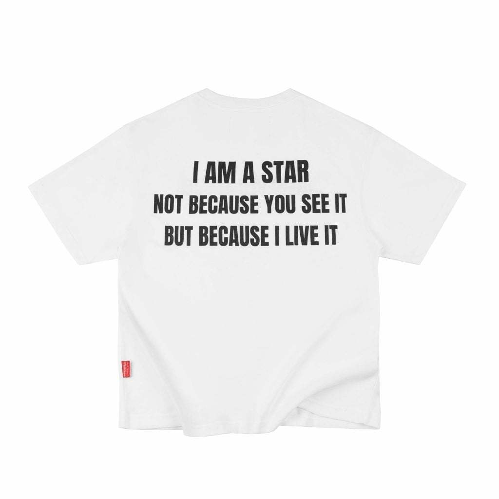 WHENEVER Áo Thun Whenever Atelier Star Manifesto T-Shirt Vải Cotton Form Whenever SS26 Unisex / Whit