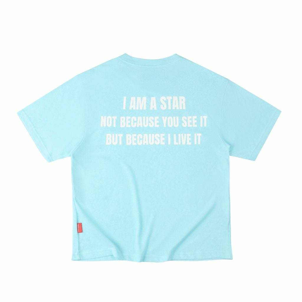 WHENEVER Áo Thun Whenever Atelier Star Manifesto T-Shirt Vải Cotton Form Whenever SS26 Unisex / Blue