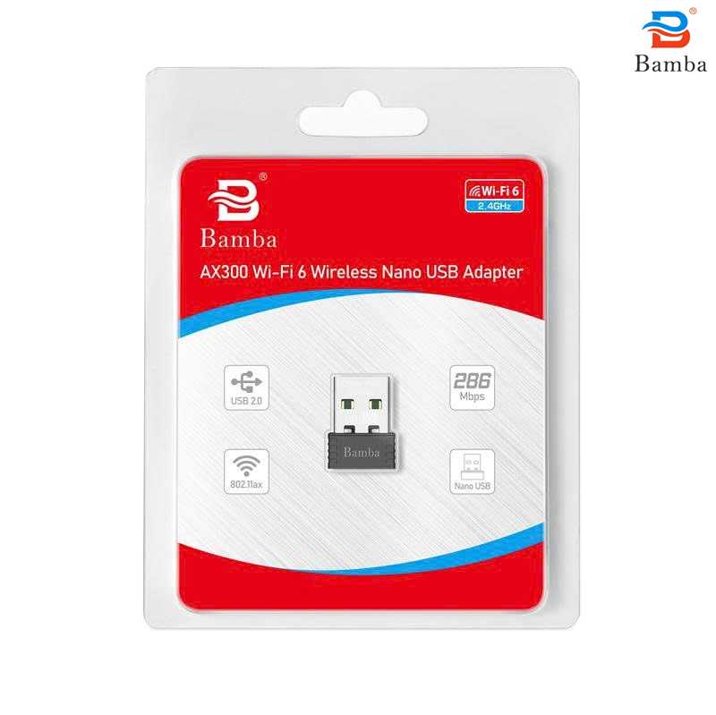 USB THU WIFI 6 BAMBA BW300 – USB WIFI KHÔNG DÂY CHO PC, LAPTOP