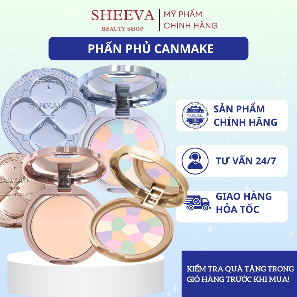 Phấn Phủ Kiềm Dầu Canmake Marshmallow Finish Powder Phấn Phủ Đa Sắc Canmake - Sheeva Beauty