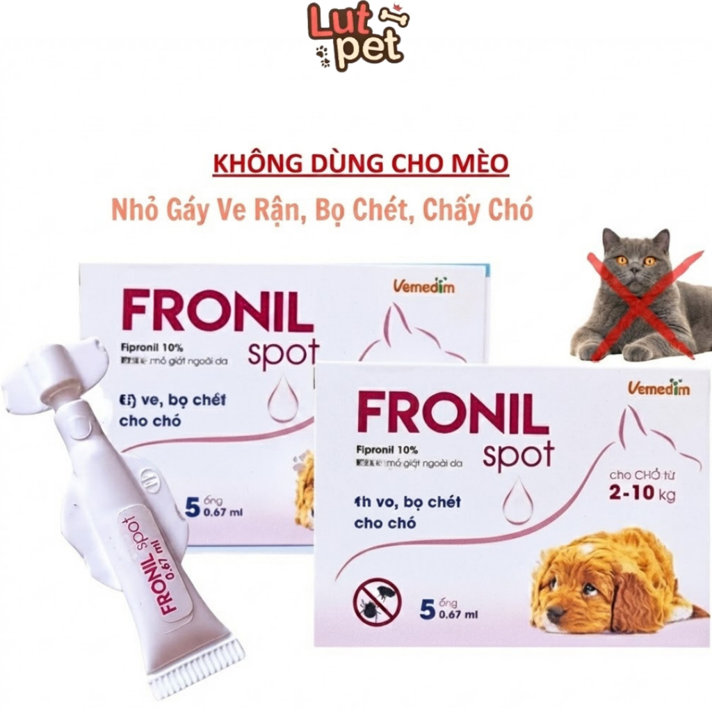 Nhỏ gáy cho chó fronil spot - nhỏ ve rận, bọ chét cho chó - lupet