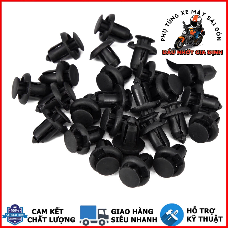 Ốc Nhựa Chốt Nhựa 8Li Bấm Dàn Áo Xe Máy, Ô Tô 8mm – Honda, Yamaha, Suzuki