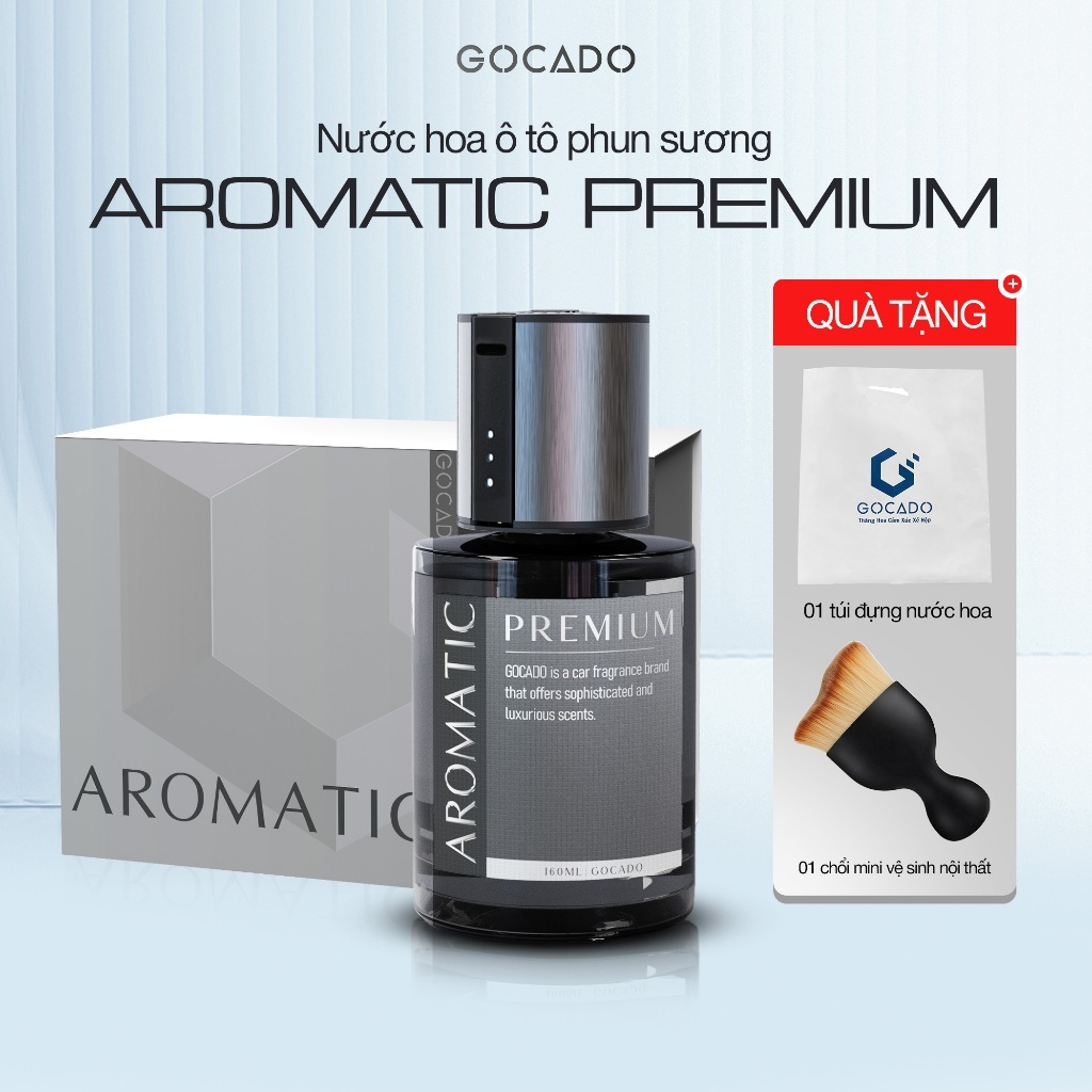 NƯỚC HOA Ô TÔ CAO CẤP AROMATIC PREMIUM - GOCADO Khử Mùi Xe Hơi Cao Cấp Công nghệ phun sương điện tử