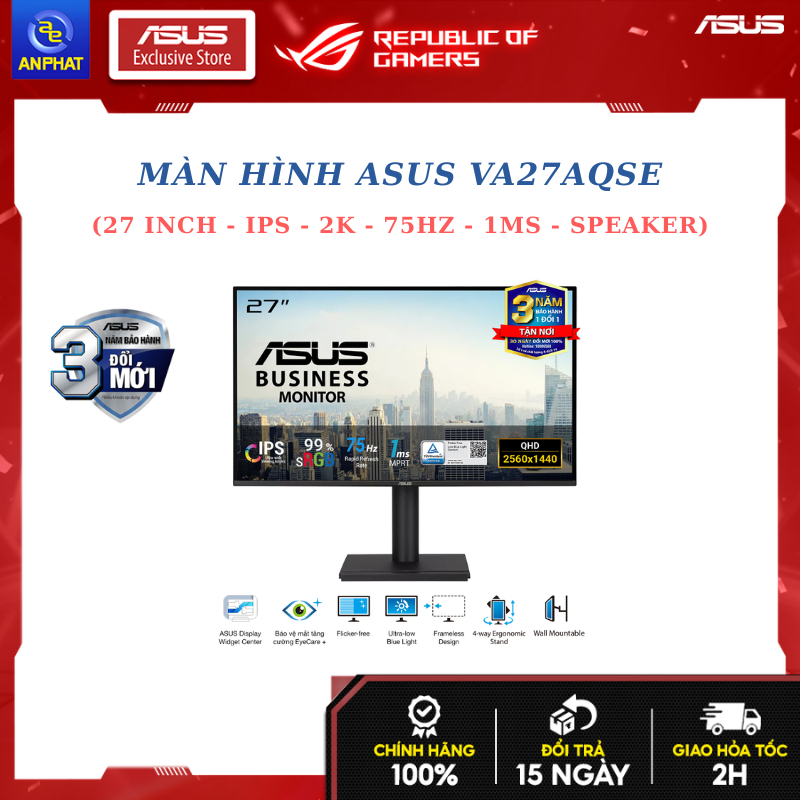 Màn Hình ASUS VA27AQSE (27 inch - IPS - 2K - 75Hz - 1ms - Speaker)