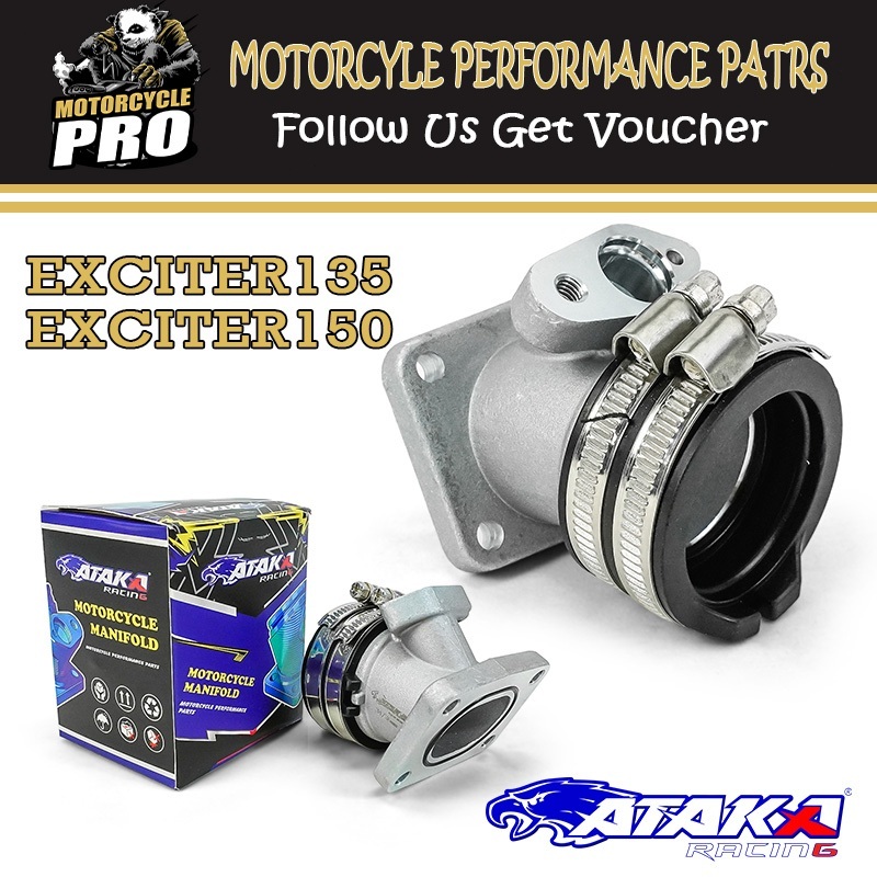 Co xăng cao su CNC ATAKA cho xe Yamaha Exciter135 EX150 34mm 36mm 38mm 42mm 45mm