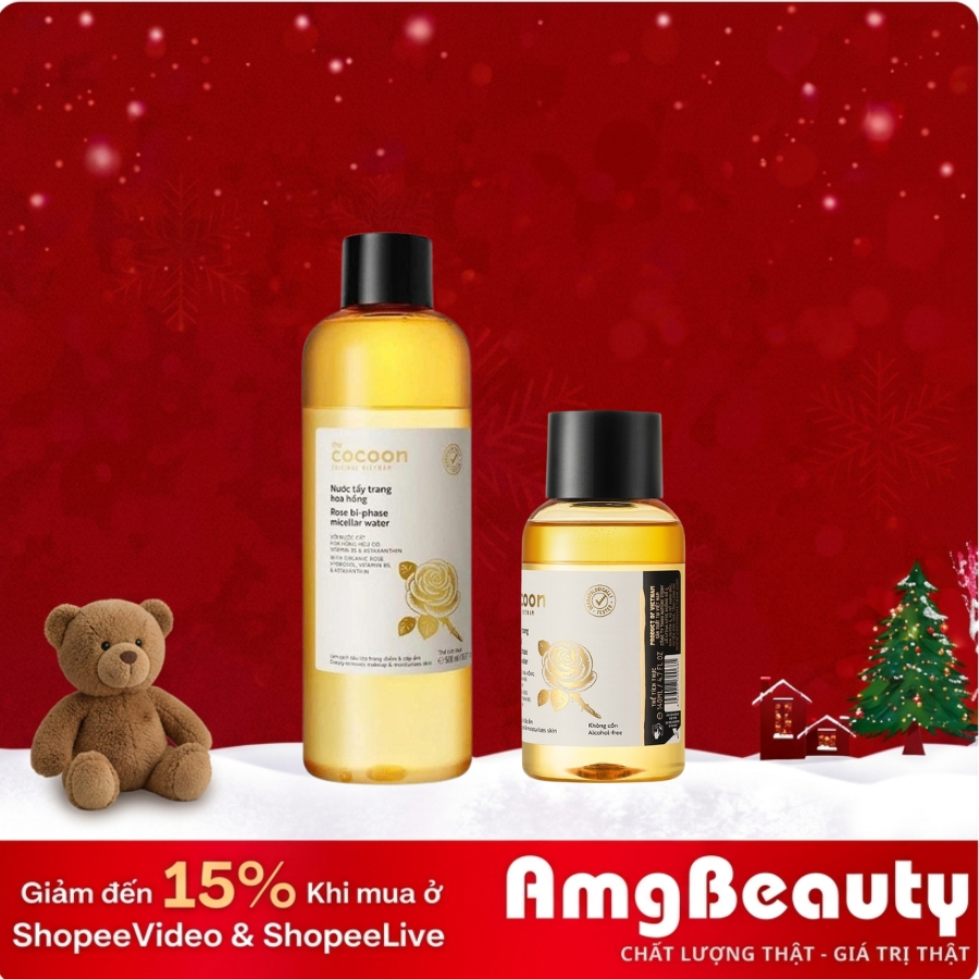 (Bản mới) Nước tẩy trang hoa hồng the cocoon vietnam 310ml Thuần chay