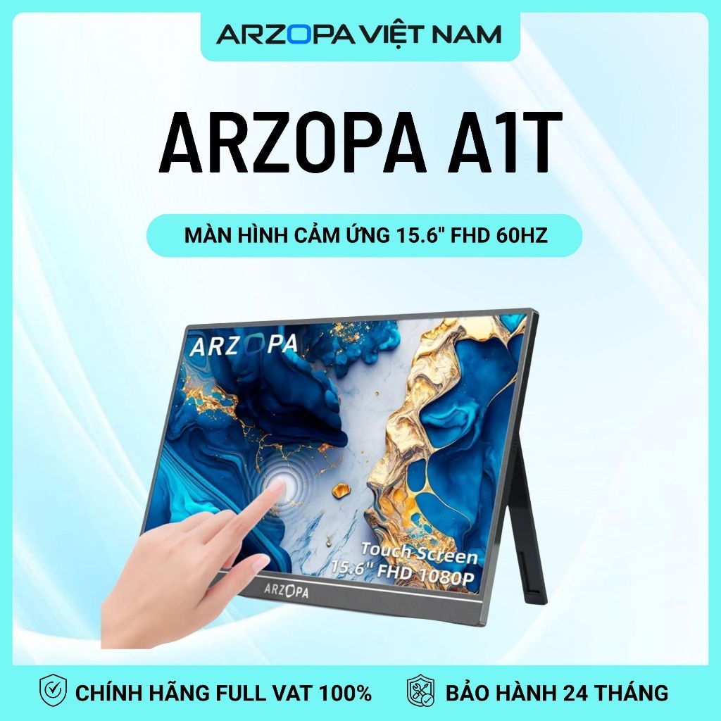 Màn Hình Di Động ARZOPA A1T 15.6" IPS FHD Cảm Ứng | HDR10 | USB-C Mini HDMI | Chính Hãng