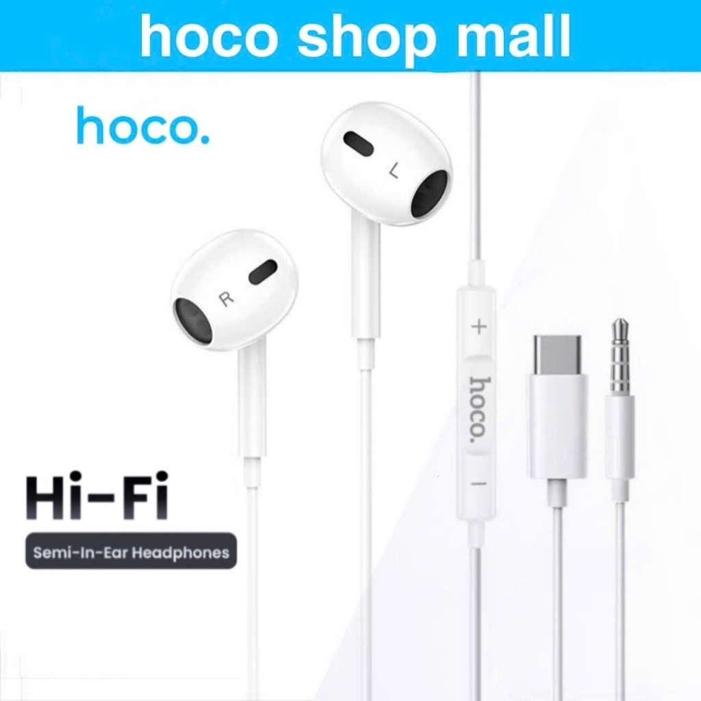 Tai nghe có dây chính hãng Hoco có micro nói đàm thoại dùng cho điện thoại máy…