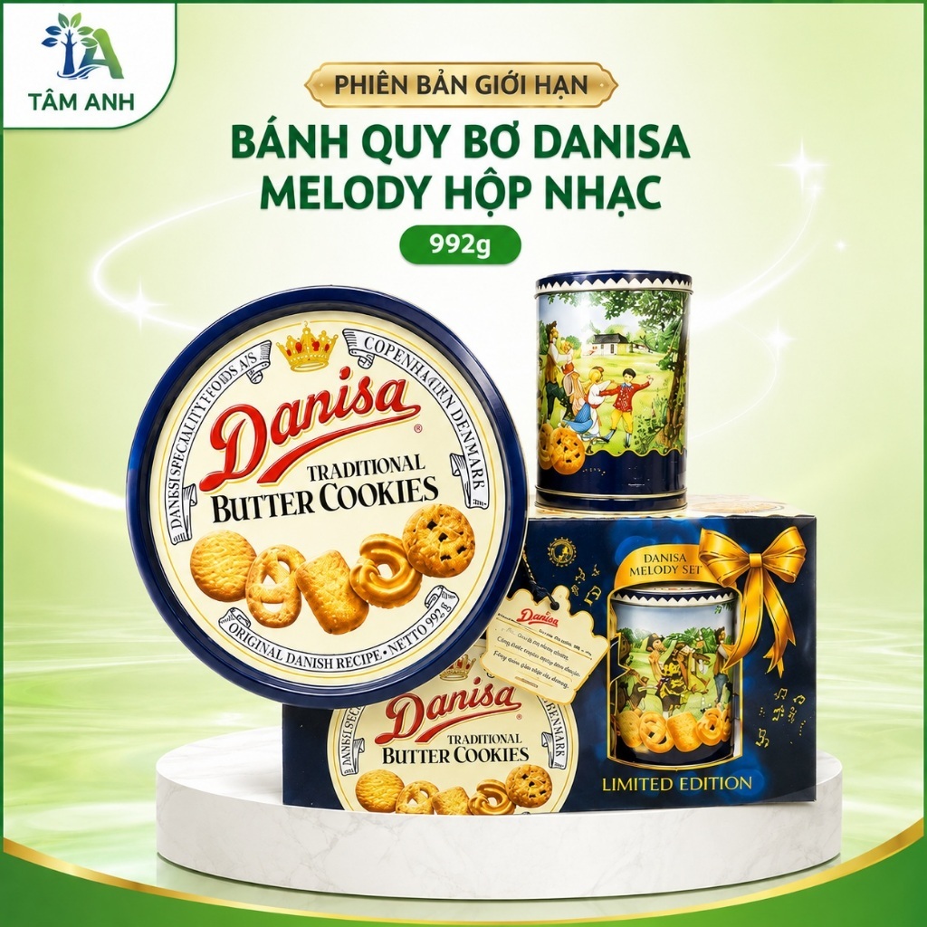 [Phiên Bản Giới Hạn] Bánh Quy Bơ Danisa Melody Hộp Nhạc 992g