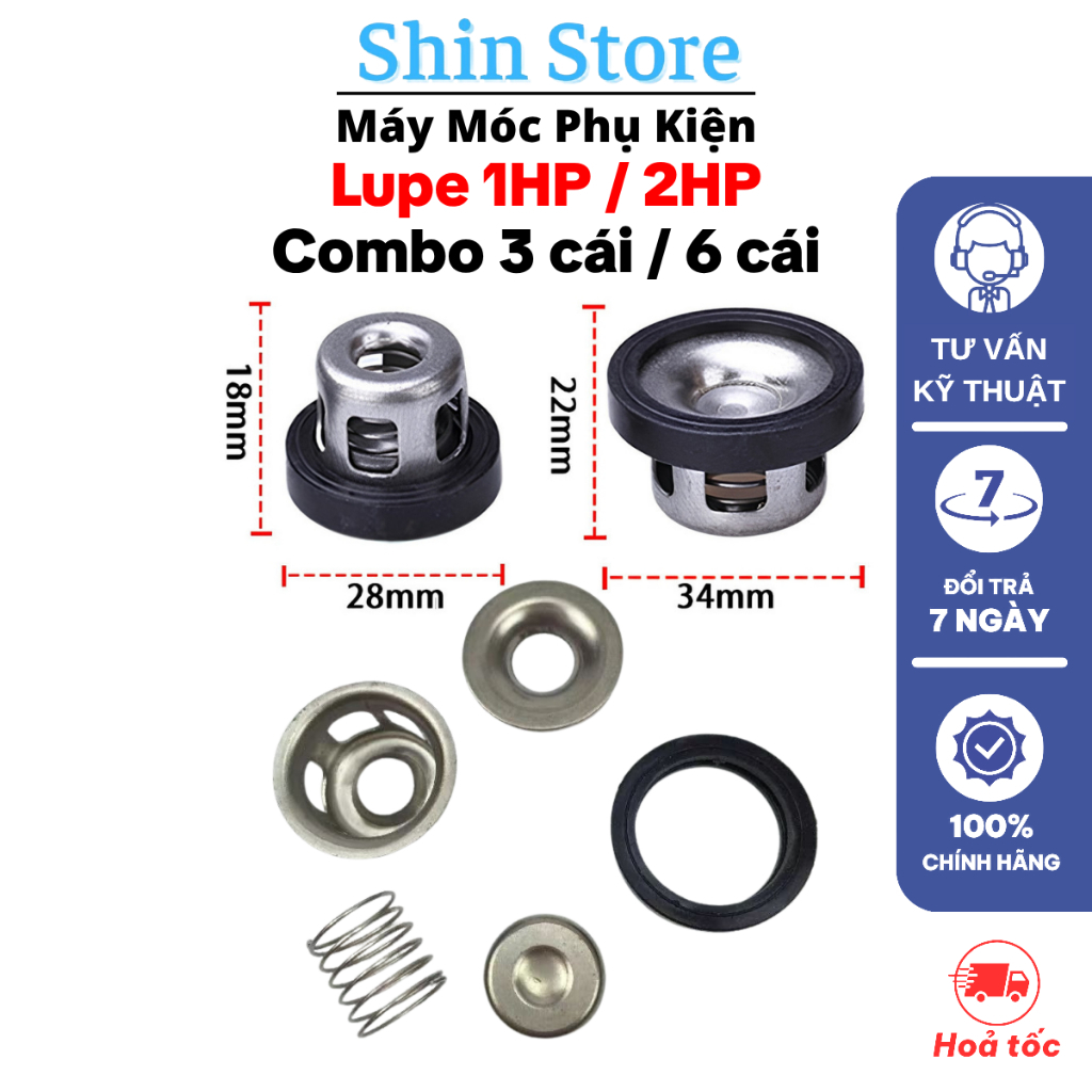 Luppe Máy Xịt Rửa Xe Đầu Bơm Cao Áp 1HP - 2HP Combo 3 Cái Và 6 Cái - SHIN STORE