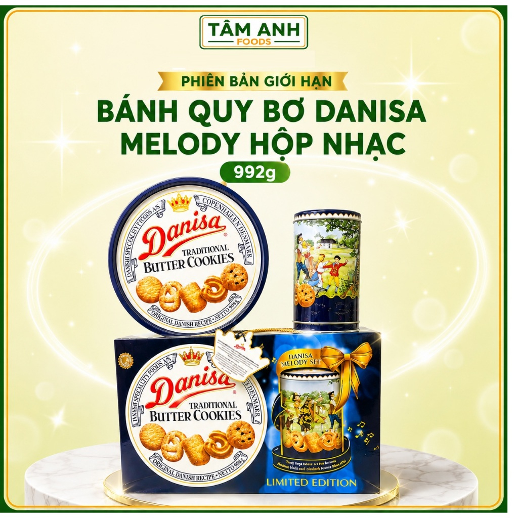 [Phiên Bản Giới Hạn] Bánh Quy Bơ Danisa Melody Hộp Nhạc 992g