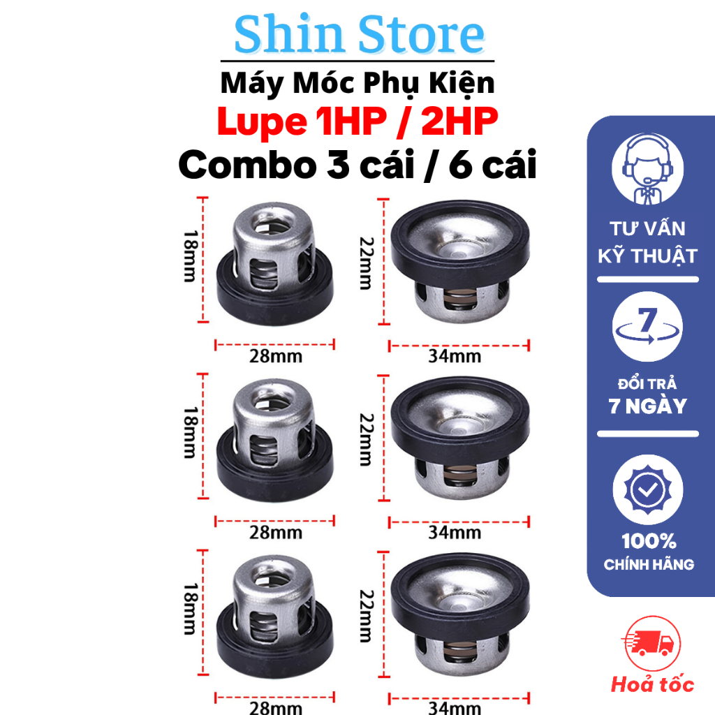 Luppe Máy Xịt Rửa Xe Đầu Bơm 1HP - 2HP Combo 3 Cái Hoặc 6 Cái - SHIN STORE