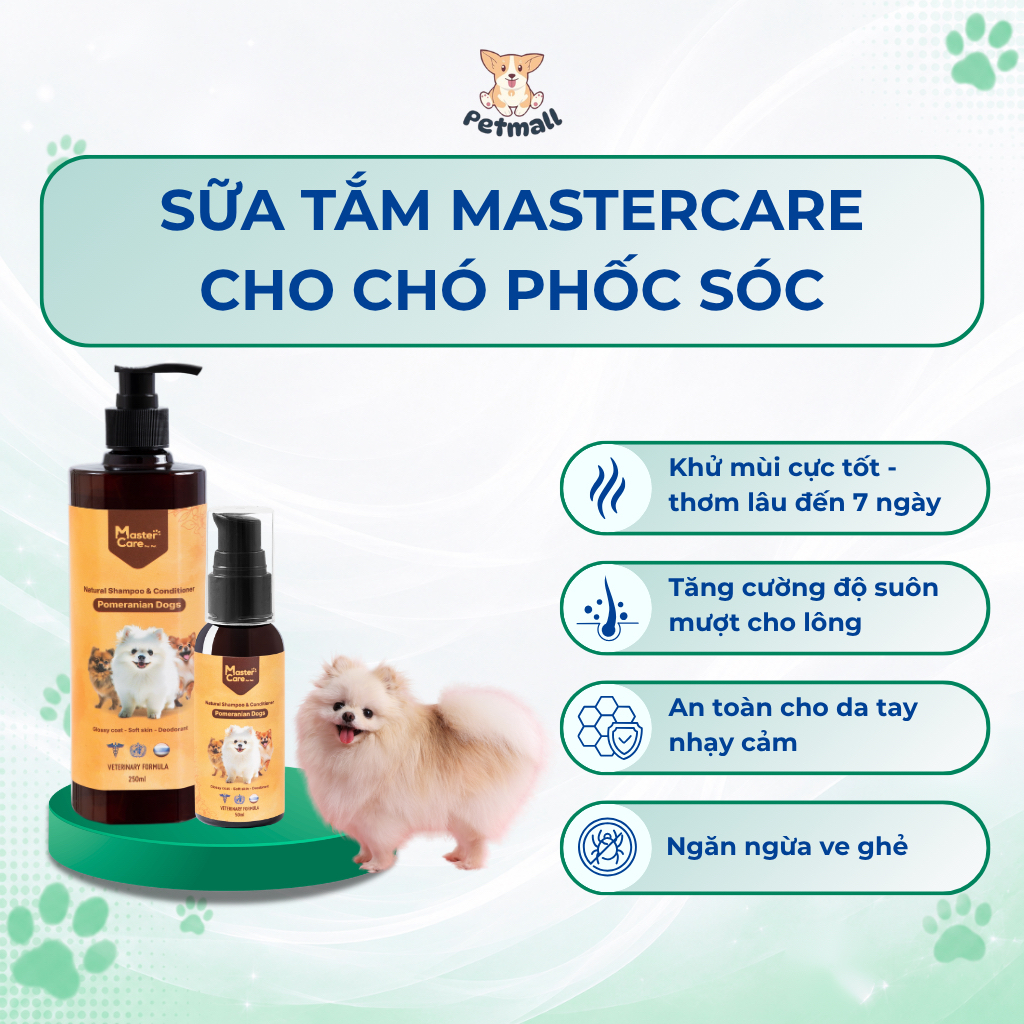 Sữa tắm cho Chó Phốc Sóc thơm lâu, khử mùi hôi, mượt lông, không cay mắt MasterCare For Pet