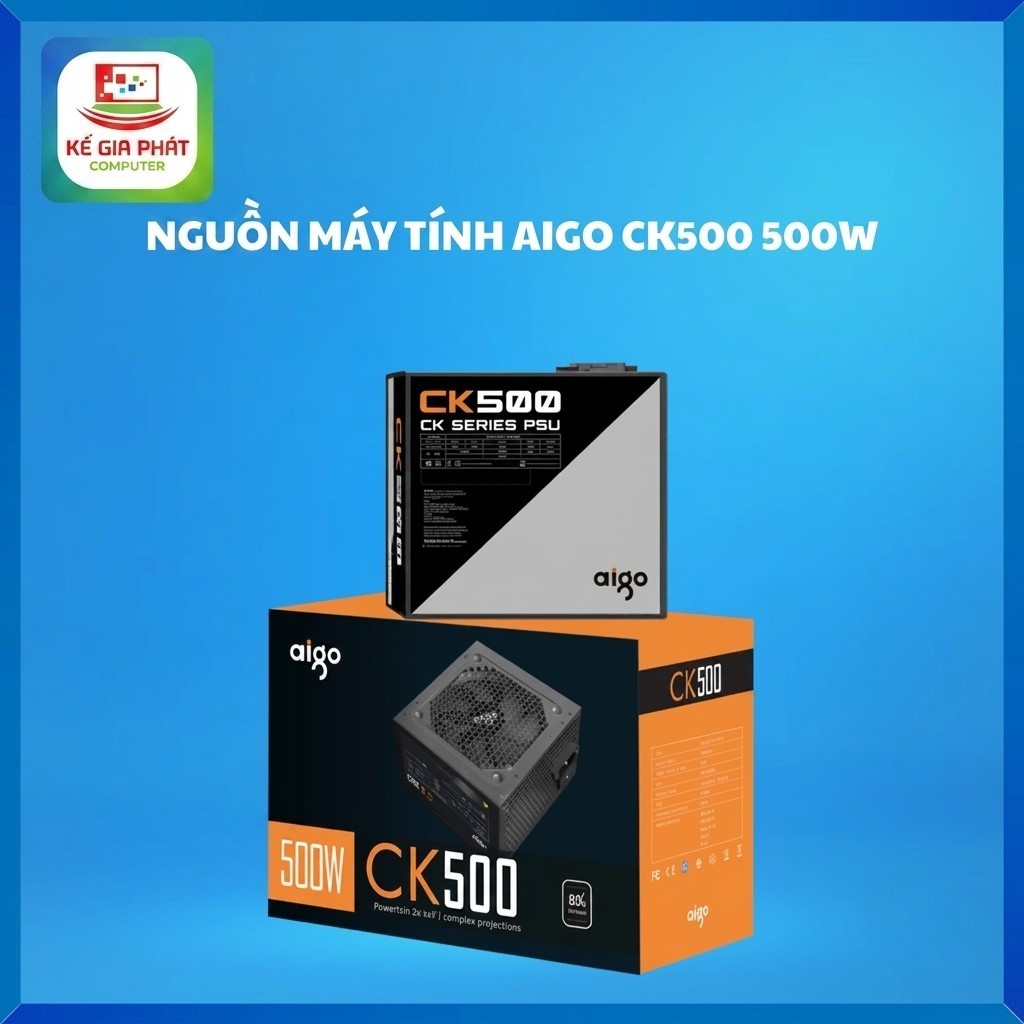 Nguồn Máy Tính AIGO CK500 500W Non Modular - Hàng Chính Hãng