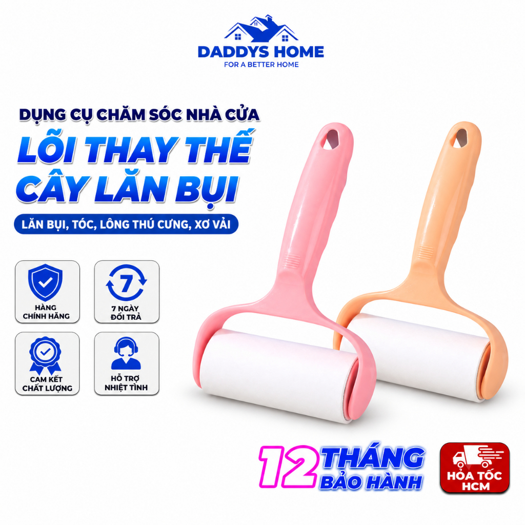 Set 2 Lõi Lăn Bụi 10cm 30 Tờ, Lõi Thay Thế Cây Lăn Bụi