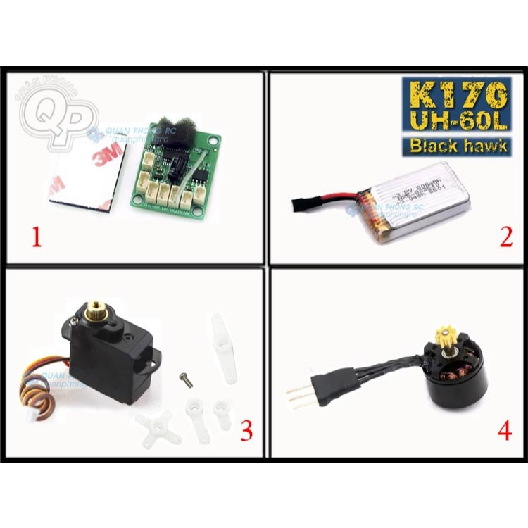 Linh kiện đồ điện máy bay trực thăng WLtoys XK K170  (3 )