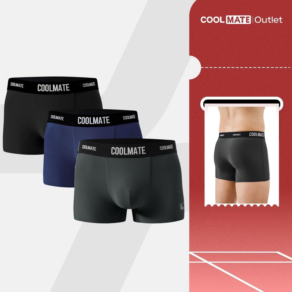 Combo 3 Quần Lót Nam Trunk, Boxer Clean Cut Không đường may Khô thoáng, mát lạnh