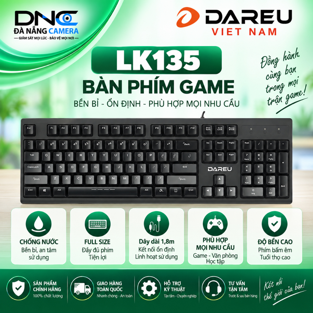 Bàn phím DAREU LK135 (Chống nước)
