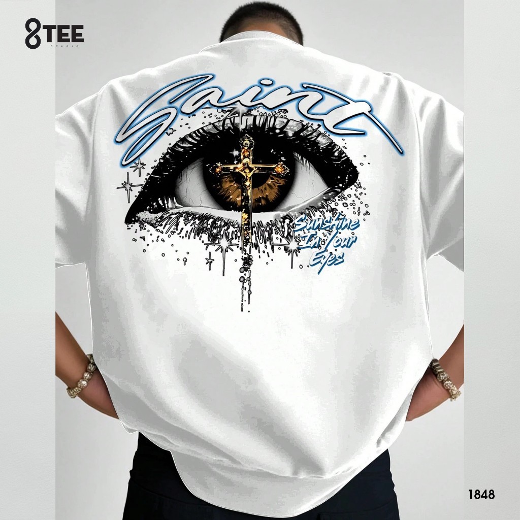 Áo Thun Áo Phông Oversize Form Rộng Unisex Cotton 250gsm Nam Nữ Saint Eye 8Tee Studio THT1848