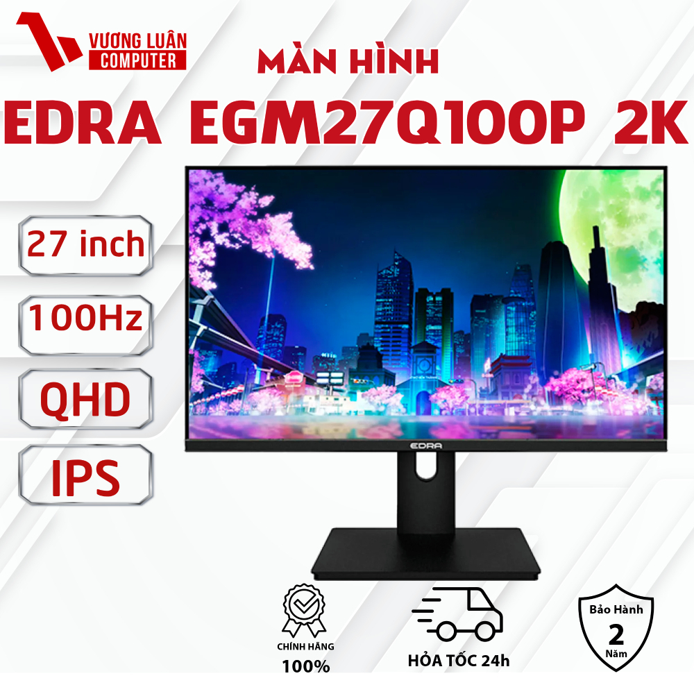 Màn hình EDRA EGM27Q100P 2K IPS (27 inch/QHD/100Hz/1ms) - Chính hãng