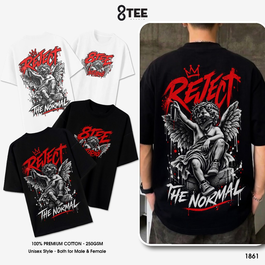 Áo Thun Áo Phông Oversize Form Rộng Unisex Cotton 250gsm Nam Nữ REJECT THE NORMAL 8Tee Studio THT186