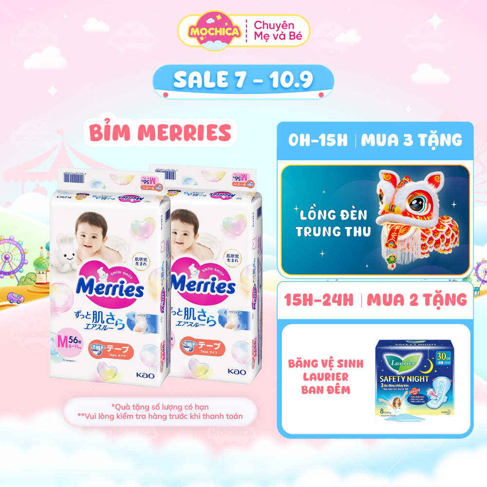 [HCM] [TIÊU CHUẨN] Tã/bỉm quần Merries tiêu chuẩn Dán/ Quần_Mochishop _Mochica