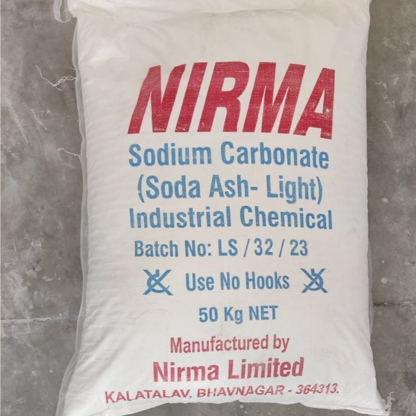 3kg Soda Ash Light Nirma ,  Sodium Carbonate – Na₂CO₃ (chiết ra túi nhỏ từ bao 50kg)