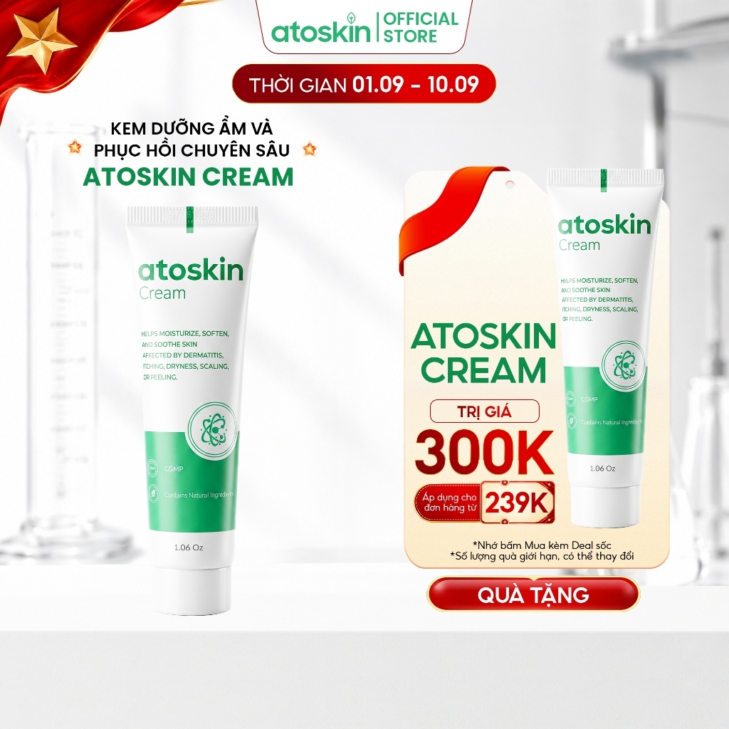 Atoskin Cream - Kem dưỡng ẩm và phục hồi chuyên sâu cho da nhạy cảm