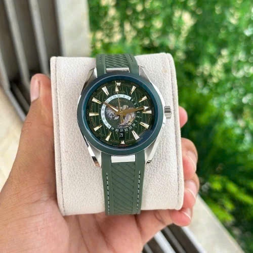 Đồng hồ nam máy cơ 0mega size 40mm dây silicon đeo tay thể thao cao cấp chống nước automatic