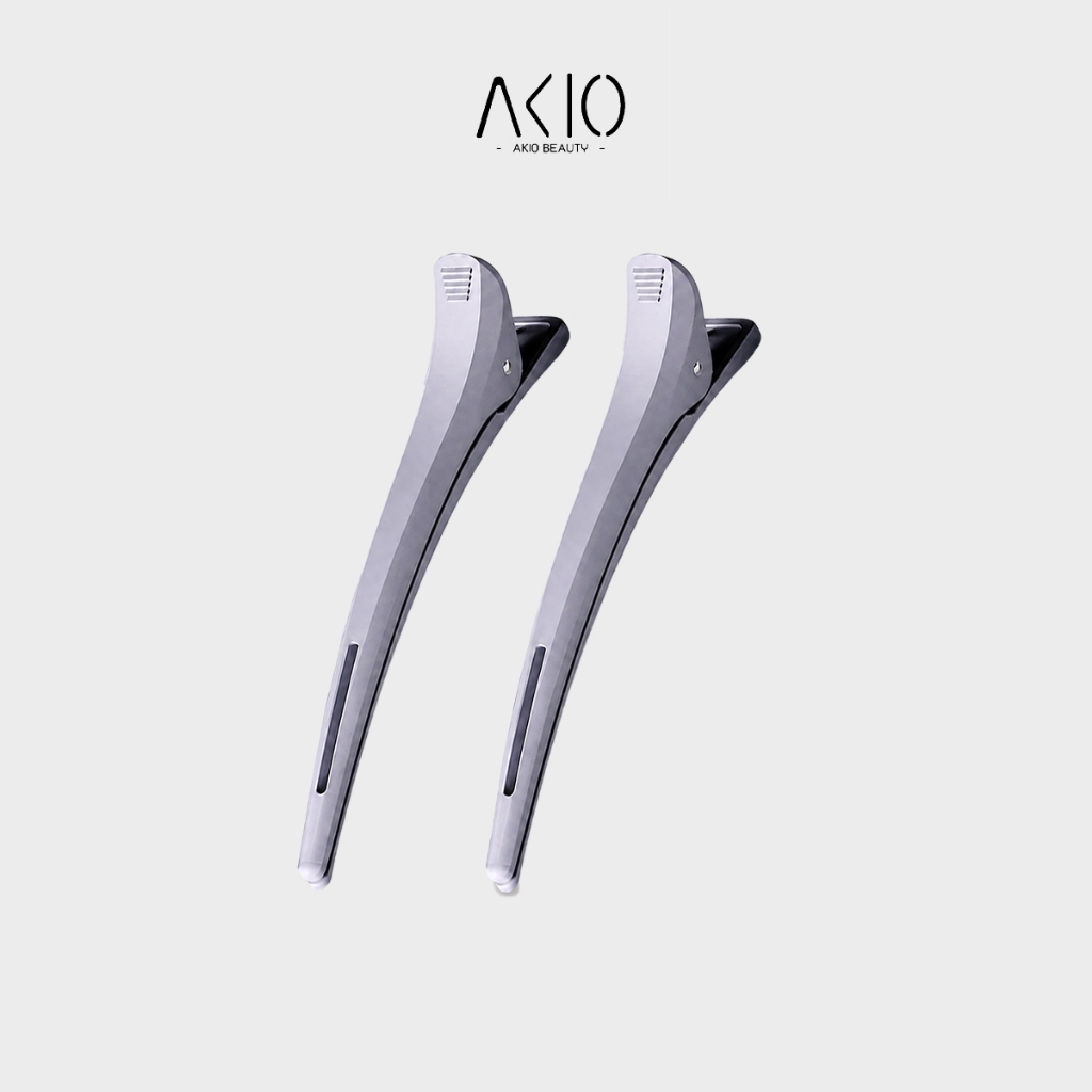 Combo 2 kẹp tóc cao cấp AKIO Beauty răng cưa nhỏ kẹp dài