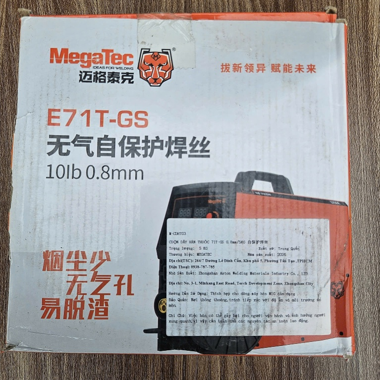 Cuộn dây hàn MIG 5kg 0.8mm MEGATEC Chính hãng KHÔNG DÙNG KHÍ
