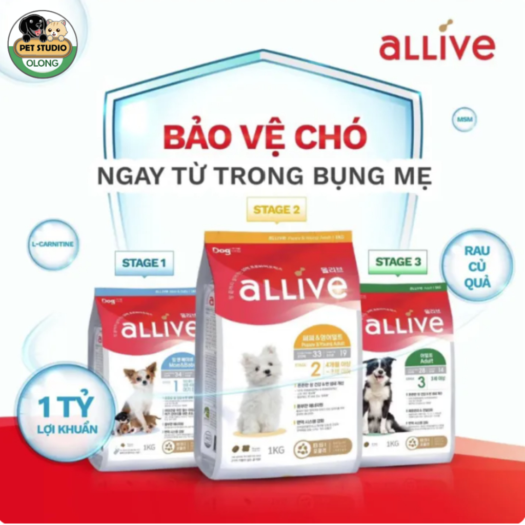 Olong Studio - Thức ăn hạt Allive Mom & baby cho chó