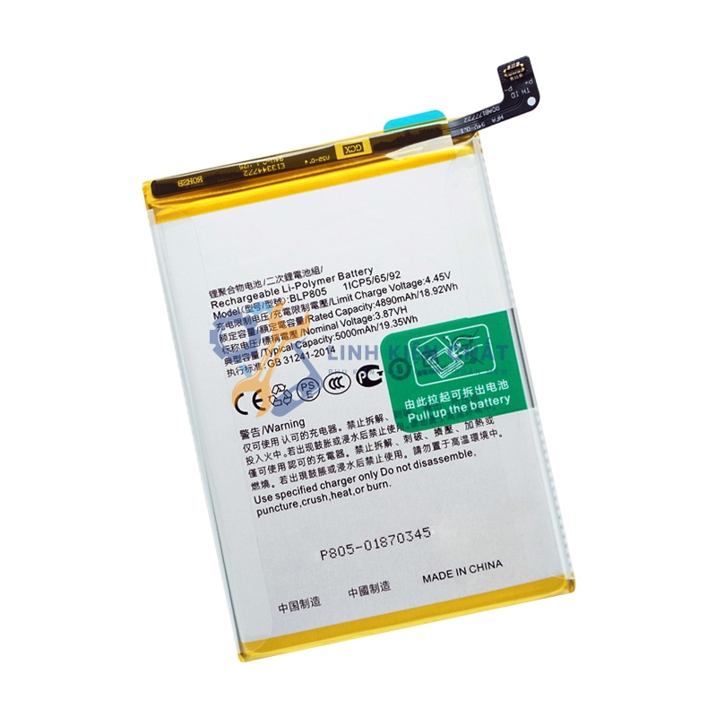 Pin cho Oppo A55s 5G CPH2321 (BLP805) 5000mAh Zin - Hàng Linh Kiện