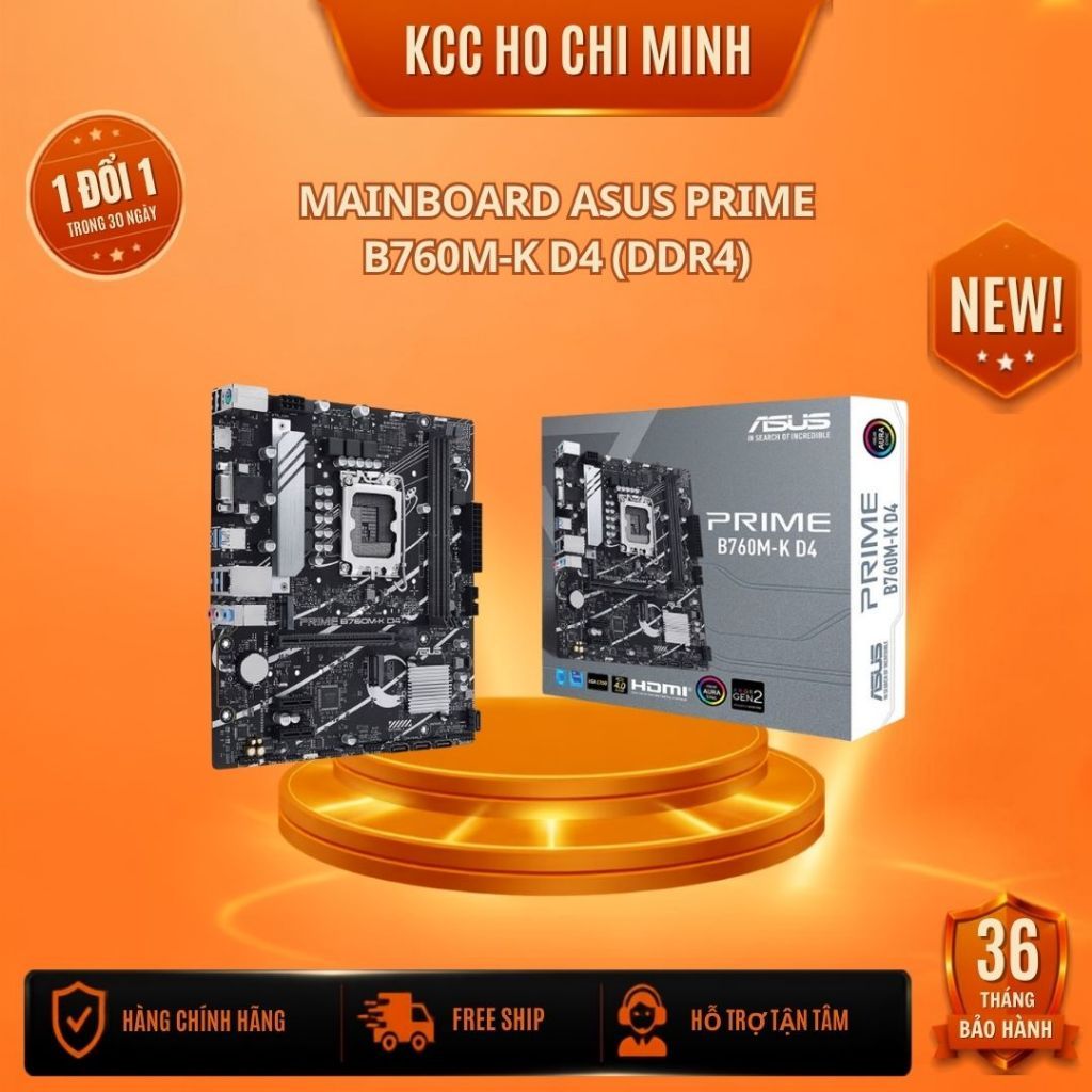 Mainboard ASUS PRIME B760M-K D4 (DDR4) - Bảo hành 36 tháng