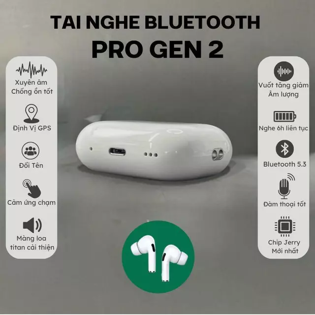 New 2026 Tai Nghe Bluetooth Pro 3 Bản Cao Cấp Pin 10H chất âm đỉnh cao bảo hành 24 tháng