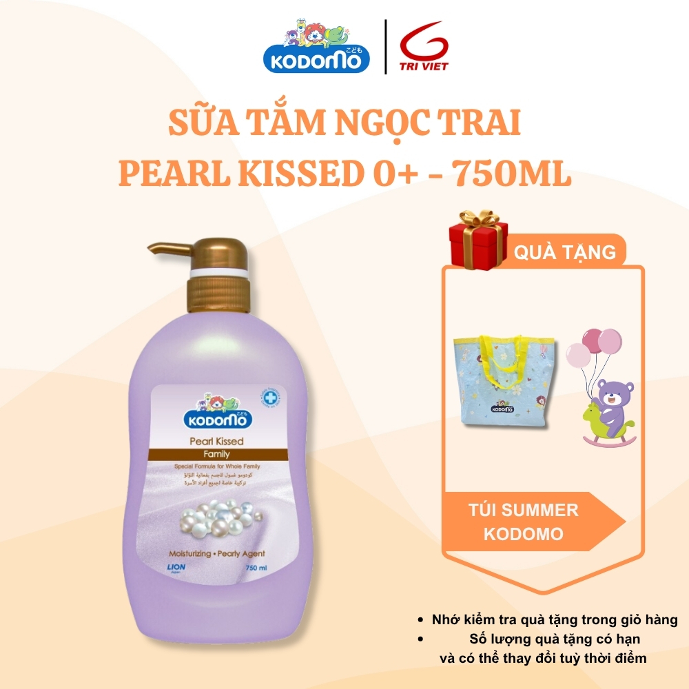 SỮA TẮM GIA ĐÌNH KODOMO TINH CHẤT HẠT NGỌC TRAI – 750ML