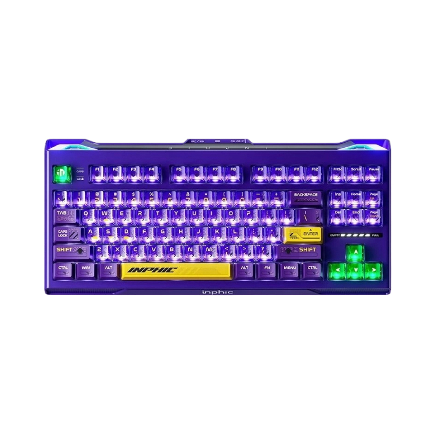 Bàn phím INPHIC K87 Pro Tím_HACOM PC_BH 12 TH