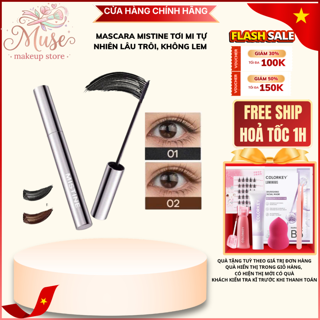 MISTINE Mascara – Hàng Mi Cong Tự Nhiên, Cuốn Hút Mỗi Ngày | Muse Store