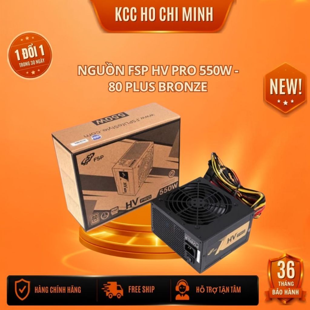 Nguồn FSP HV PRO 550W - 80 Plus Bronze - Bảo hành 36 tháng