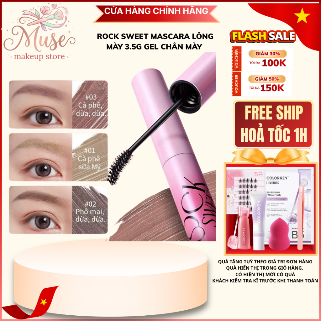 ROCK SWEET Mascara Chân Mày – Gọn Gàng, Giữ Nếp Đẹp | Muse Store