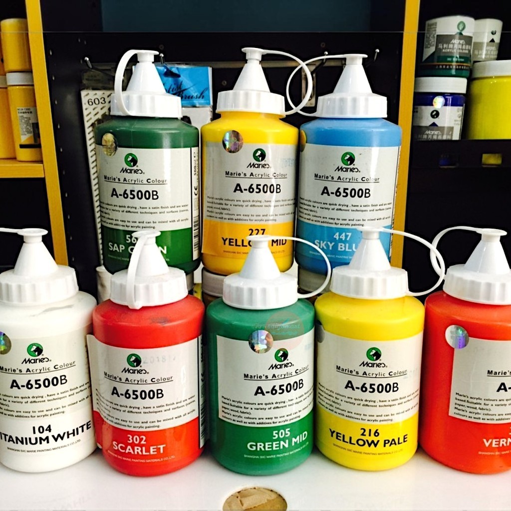 Màu Acrylic 500ml Vẽ Tranh Tường, Trên Mội Chất Liệu 3D CHINJOO, MARIES